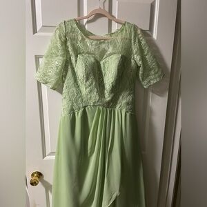 Green Lace Corset Long Special Occasion Formal Dress